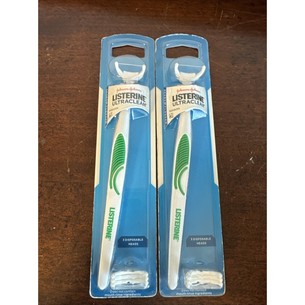 2x Johnson Listerine UltraClean Access Flosser Starter Pack New